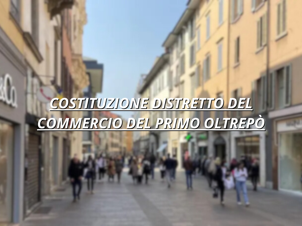 Costituzione del Distretto del Commercio del Primo Oltrepò