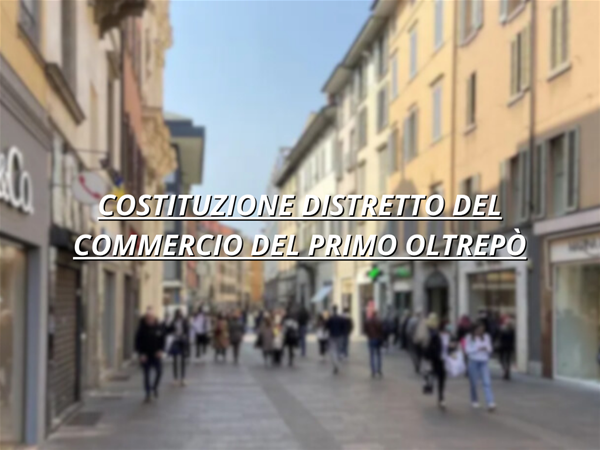 Costituzione del Distretto del Commercio del Primo Oltrepò